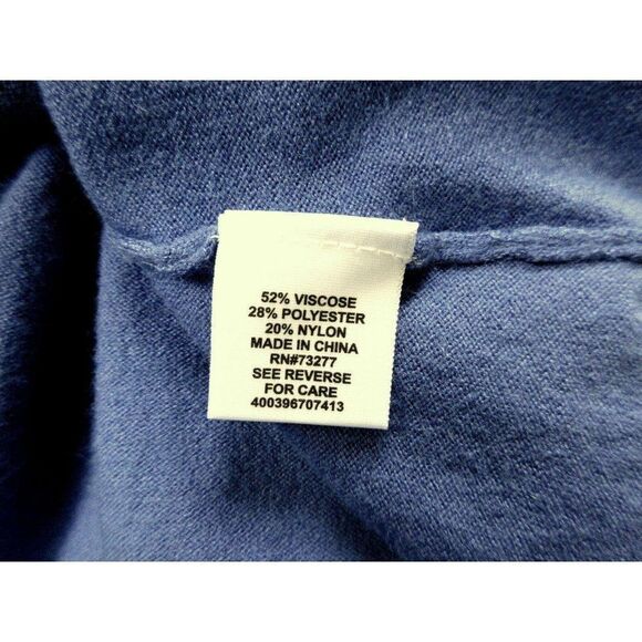 Elle Sz XS Mock Neck Ruffled Shoulder Pullover Top LS Sweater Periwinkle NEW - Picture 5 of 6